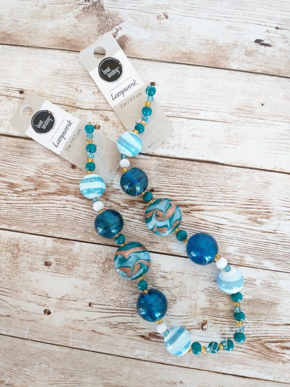 Bead Landing Lampwork Beads 2 Pack 7” Strand New Jewelry Making Craft Supply DIY
